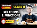 Relations & Functions in 20 Minutes | Class 12 Maths Chapter 1 One Shot | Jhatphat Gyaan