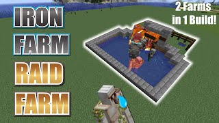 EASY Iron Farm / Raid Farm Minecraft - COMBO Farm