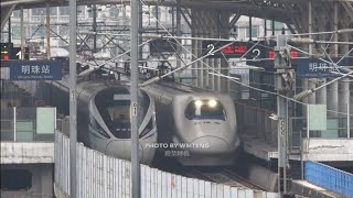 【重溫】CRH1A-A被調到廈深後，廣珠看不到的場景，CRH1A-A明珠站交會CRH2A