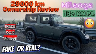 Mahindra Thar Petrol Ownership Review: 29000 KM Experience + Mileage of Petrol Hard Top 4x4 Manual!