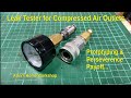 Leak tester for compressed air outlets