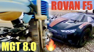 RUNNING Real Internal Combustion RCs - ROVAN F5 Road Car \u0026 Associated MGT 8.0 Fired up For SPEED