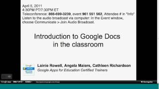 Introduction to Google Docs in the Classroom.wmv