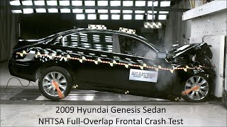 2009-2014 Hyundai Genesis Sedan NHTSA Full-Overlap Frontal Crash Test