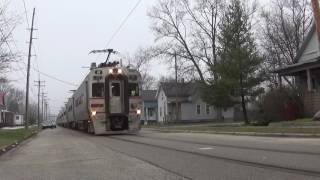 An Outbound South Shore Line NICTD Street Running Down 10th Street, Michigan City IN