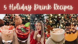 5 FESTIVE DRINK RECIPES | Cozy, non-alcoholic, Christmas mocktails!