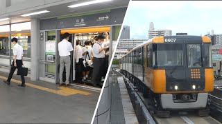 【アストラムライン】8月2日朝ラッシュ　白島駅発着　大都市圏に匹敵する混雑