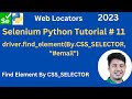 Selenium Python Automation Tutorial # 11. How can we use web locators CSS_SELECTORS ?