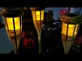 5 leds bamboo torches amber flickering lights