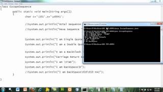 Java Tutorial 4 EscapeSequence