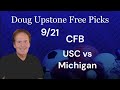 Free Football Pick USC Trojans vs Michigan Wolverines, 9/21/2024 College Football Free Picks