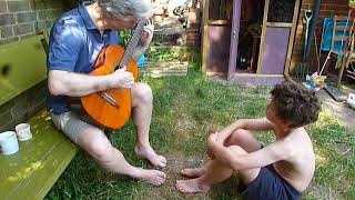 2018_07 - Fabio Zanon and Fabio - Nice guitar playing in the garden 02