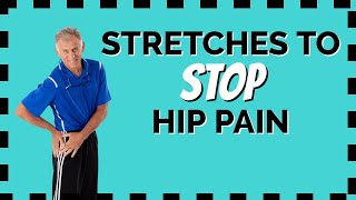 4 Stretches to STOP Hip Pain & Improve Pain-Free Activity