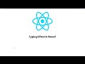 Typing Effect in react