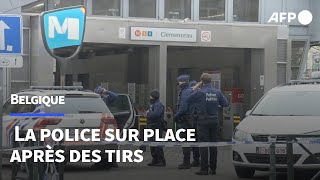 La police recherche des hommes armés après des coups de feu dans le métro de Bruxelles | AFP Images