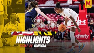 Maryland Women's Basketball Highlights | Michigan