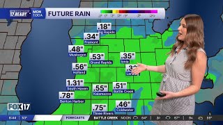 Sunday Late A.M. Forecast: Rain clears late today, then trending dry and warmer through week ahead