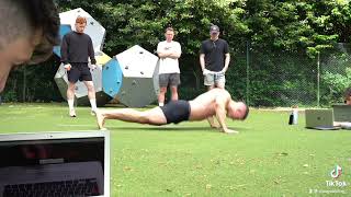 GUINNESS WORLD RECORD - MOST SIDE JUMP CLAP PUSH UPS IN 1 MINUTE