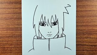 How to draw Sasuke Uchiha step by step || How to anime for beginners || easy anime drawing