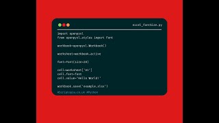 Python openpyxl - Change font size