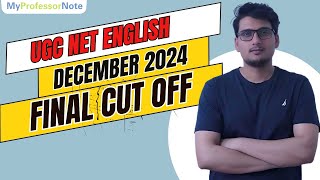 UGC NET English December 2024 Final Cut Off  -  Bhupesh Sharma | MyProfessorNote |