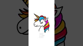 How to draw a cute Unicorn 🦄 | #shorts #procreate #unicorn #drawing #viral #creativeart #satisfying