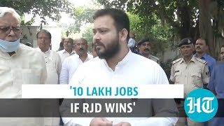 Bihar polls: Tejashwi Yadav files nomination, promises 10 lakh jobs if RJD wins