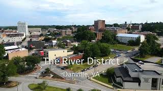 Aerial view of The River District, Danville, VA