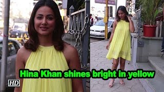 Hina Khan shines bright in yellow