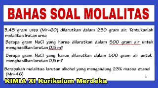 KIMIA KELAS XI | MENENTUKAN MOLALITAS LARUTAN