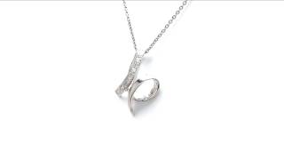 Johareez 0.06CTW White Cubic Zircon .925 Sterling Silver Pendant