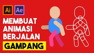 Animasi berjalan sederhana & gampang | Tutorial After Effects Bahasa Indonesia