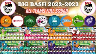 BIG BASH 2022-2023 So Far ALL Teams Squad | BBL 2022-2023 All Teams New Squad | #bbl2022