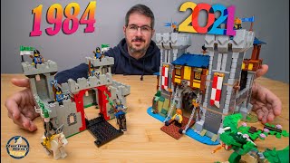 1984 vs 2021 - LEGO Castle 6073 and 31120 - detailed building review & comparison