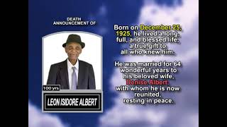 Leon Isidore Albert ~ Short Obituary