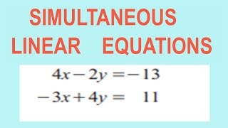 simultaneous linear equations qno 18