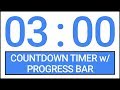 3 min Countdown Timer w/ Progress Bar #Timer #Countdown