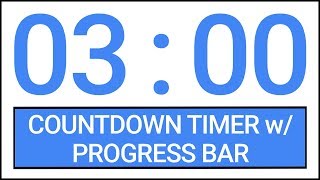 3 min Countdown Timer w/ Progress Bar #Timer #Countdown