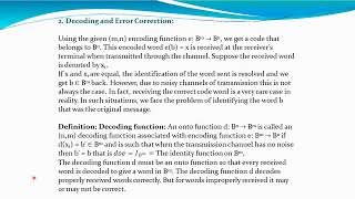 14. Decoding & Error Correction, RSA Method