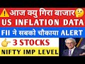 अचानक बाजार क्यु गिरा😱 US INFLATION कल BIG ACTION । Market Crash | Nifty Bank Nifty Analysis |