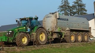 Evrard à l'épandage de lisier 2012 -  John Deere 7930 \u0026 Joskin Cargo 26000ltr