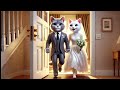 Cat's Wedding is Sad, because of a Big Fire #cat #cutecat #aicat #kitten #catstory 4k