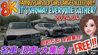 【8K】Large gathering event of Japanese old and famous cars：Sosa City Motor Show / 日本の旧車•名車大集合イベント