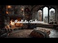 🔥 Cozy Rain & Fireplace in Scottish Castle | No Ads | Sleep, Relax & Focus 🌧️🏰