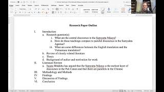 Research Paper Outline