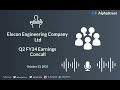 Elecon Engineering Company Ltd Q2 FY24 Earnings Concall