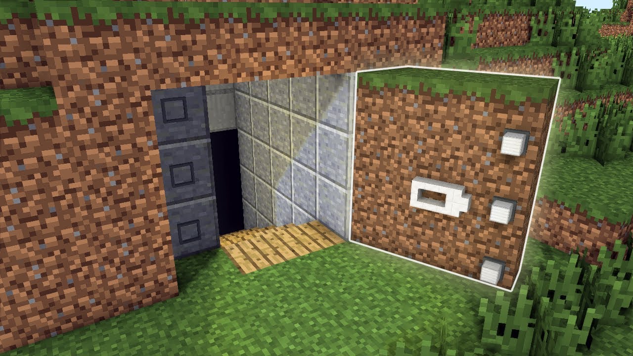 Minecraft: How To Build A Secret Base For Your Starter House Tutorial ...