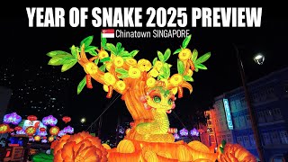 Chinatown 牛车水 - Year of Snake 2025 New Year Lights Up Preview - Singapore 🇸🇬 - Virtual Walk [4K]