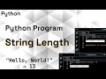 Python Program to Count Number of Characters in a String | String Length