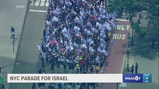 Thousands crowd New York City's Fifth Avenue for annual Parade for Israel